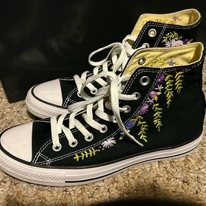 Custom-Designed Floral Converse